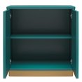 thumbnail image 2 of CosmoLiving by Cosmopolitan Rene Scalloped Accent Cabinet, White Faux Marble and Golden Bronze, 2 of 8