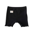 thumbnail image 2 of MKOSPLRT Ribbit Knit Shorts for Toddler Girl High Waist Stretch Shorts Basic Solid Color Summer Shorts Cute Lettuce Leggings for 2-10Y, 2 of 5