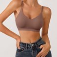 thumbnail image 2 of Kcodviy Womens Comfort Lightly Lined Medium Bra Seamless Wireless Triangle Bralette Womens Bras Front Closure Bra, 2 of 4