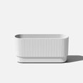 thumbnail image 1 of Veradek Demi Series 30" Long Plastic-Stone Planter - White, 1 of 10