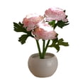 thumbnail image 2 of weibbin Ceramic Flower Pot LED Night Light USB Desk Lamp for Bedroom Home Decor, 9.45x3.54 Inches, Pink, 2 of 6