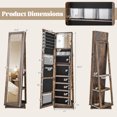 thumbnail image 3 of Costway 360° Swivel Jewelry Armoire with Full-Length Mirror Rear Shelves Makeup Mirror, 3 of 10