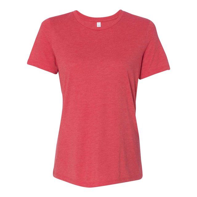 BELLA+CANVAS 6400 - T-Shirt en Jersey à Manches Courtes Décontracté, m, Mélange Rouge
