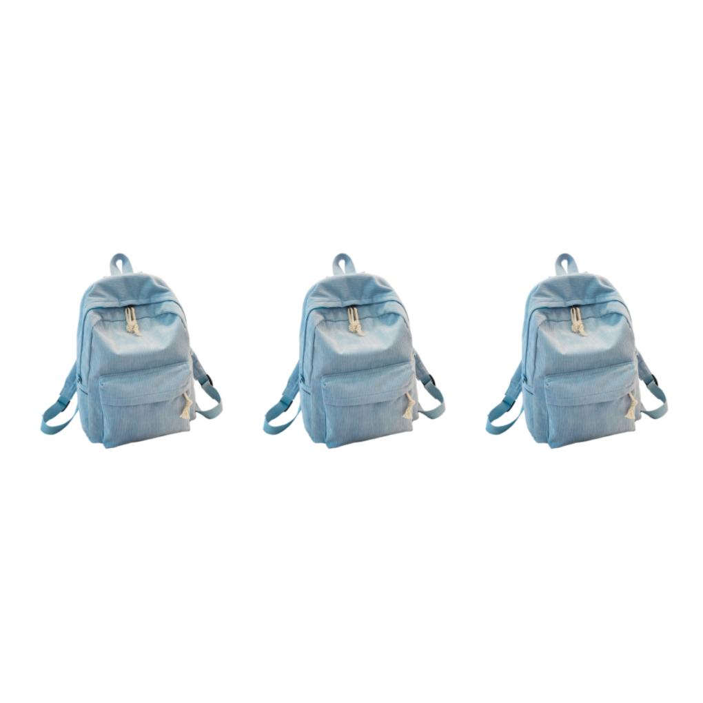 Maytalsory Sac à Dos Spacieux pour l'École et le Voyage Durable et à la Mode Robuste Bleu Pâle Ensemble de 3