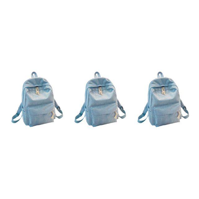 Maytalsory Spacious Backpack For School And Travel Durable And Fashionable Sturdy light blue 3Set