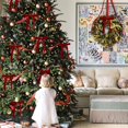 thumbnail image 2 of 12 Pcs Nœuds en Velours Rouges pour Décorations de Sapin de Noël Couronne Guirlande Nœuds en Velours avec Attaches Torsadées Dorées (Rouge), 2 of 8