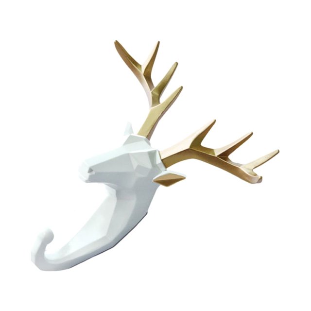 Wweixi Coat Hooks Easy To Install And Wide Application For Added In Daily Life White gold (deer) 1Set