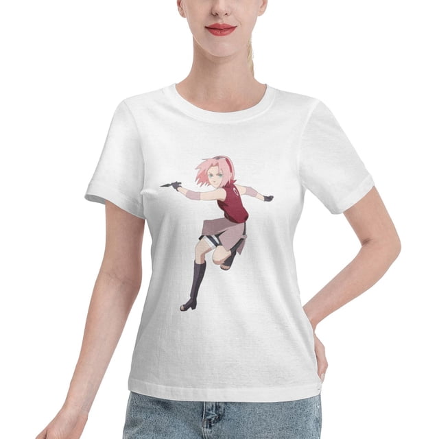 Women's Basic Short Sleeve T-Shirt Naruto Sakura