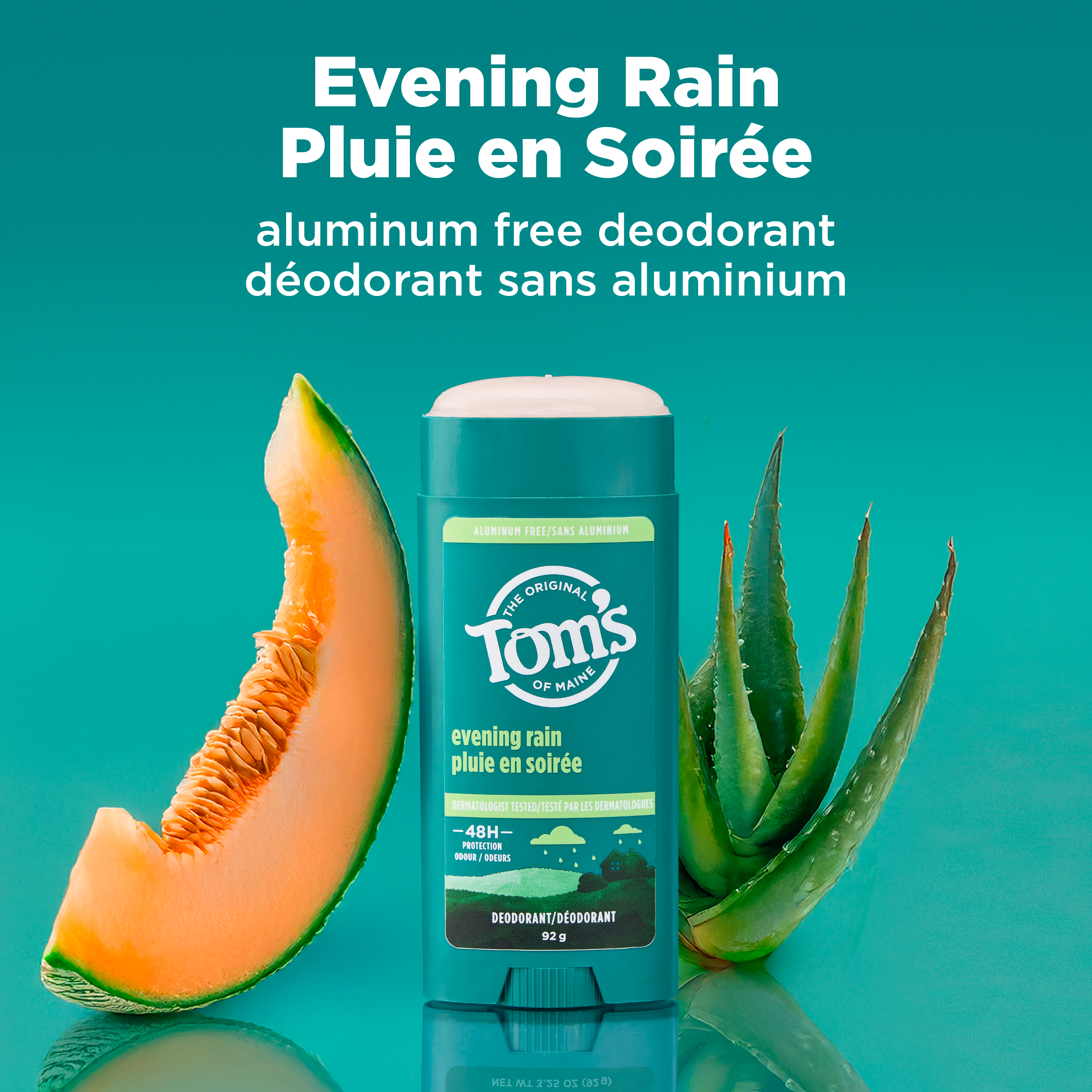 Tom’s of Maine Evening Rain Natural Deodorant for Men, Aluminum Free, 92 g