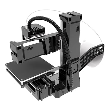 Mini Imprimante 3D, Imprimante 3D FDM pour Débutants et Enfants, Chauffage Uniforme Kit d'Imprimante 3D Bricolage, Impression Fluide et Précise, Format d'Impression 4x4x4 Po