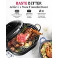 thumbnail image 3 of Granitestone Diamond Black 18.8 inch Nonstick Oval Roasting Pan With Lid Dishwasher Oven Safe Cookware, 3 of 8