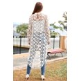 thumbnail image 4 of PRETTYGARDEN Haut Décontracté pour Femme à Manches Longues, Col Rond, Asymétrique Haut-Bas, Ourlet Irrégulier, Blouse Chemise Robe (Blanc, Très Grand), 4 of 4