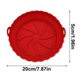 thumbnail image 3 of Air Fryer Silicone Baking Tray Circular Oil Drained Air Fryer Pad Microwave Oven Silicone Baking Tray, 3 of 4