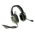 thumbnail image 1 of Casque de Chasse Pliable, Casque de Communication Électronique Rembourré Doux, Vert, 1 of 8