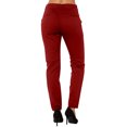 thumbnail image 5 of Dealovy Dress Pants Women Work Skinny Straight-Leg Trousers Solid Color Mid Rise Office Ankle Length Trousers, 5 of 5