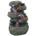 thumbnail image 1 of Sunnydaze Tabletop Water Fountain - Stacked Rocks 10.5 Inch Relaxing Desktop Water Fountain with LED Lights - Office, Bedroom, Living Room, 1 of 1