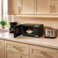 thumbnail image 3 of Hamilton Beach 1.1 Cu.ft Countertop Microwave Stainless Steel with Child Safety Lock 1000W Black, 3 of 7