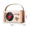 thumbnail image 3 of RXIRUCGD Haut-Parleur Stéréo Sans Fil Haut-Parleur Bluetooth Rétro avec Puce à Réduction de Bruit Intégrée, Design Élégant et Vintage Haut-Parleur Bluetooth Portable pour Maison Bureau Extérieur, 3 of 8