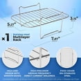 thumbnail image 3 of Oleegame 2PC Tin Foil Roll Stainless Air Fryers Fryer Rack Rack Multi-Layer Rack Fryer Air Basket For Double Steel Accessories Air Dehydrator Bakeware, 3 of 8