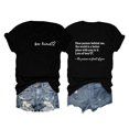thumbnail image 5 of LUOGENLI T-shirts pour Femme pour Femmes Dames Mode Décontractée Couleur Unie Col Rond T-Shirt à Lettres Imprimées Manches Courtes Haut T-shirts pour Femmes T-shirts Graphiques T-shirts Amusants Vêtements d'Été Noir G, 5 of 5