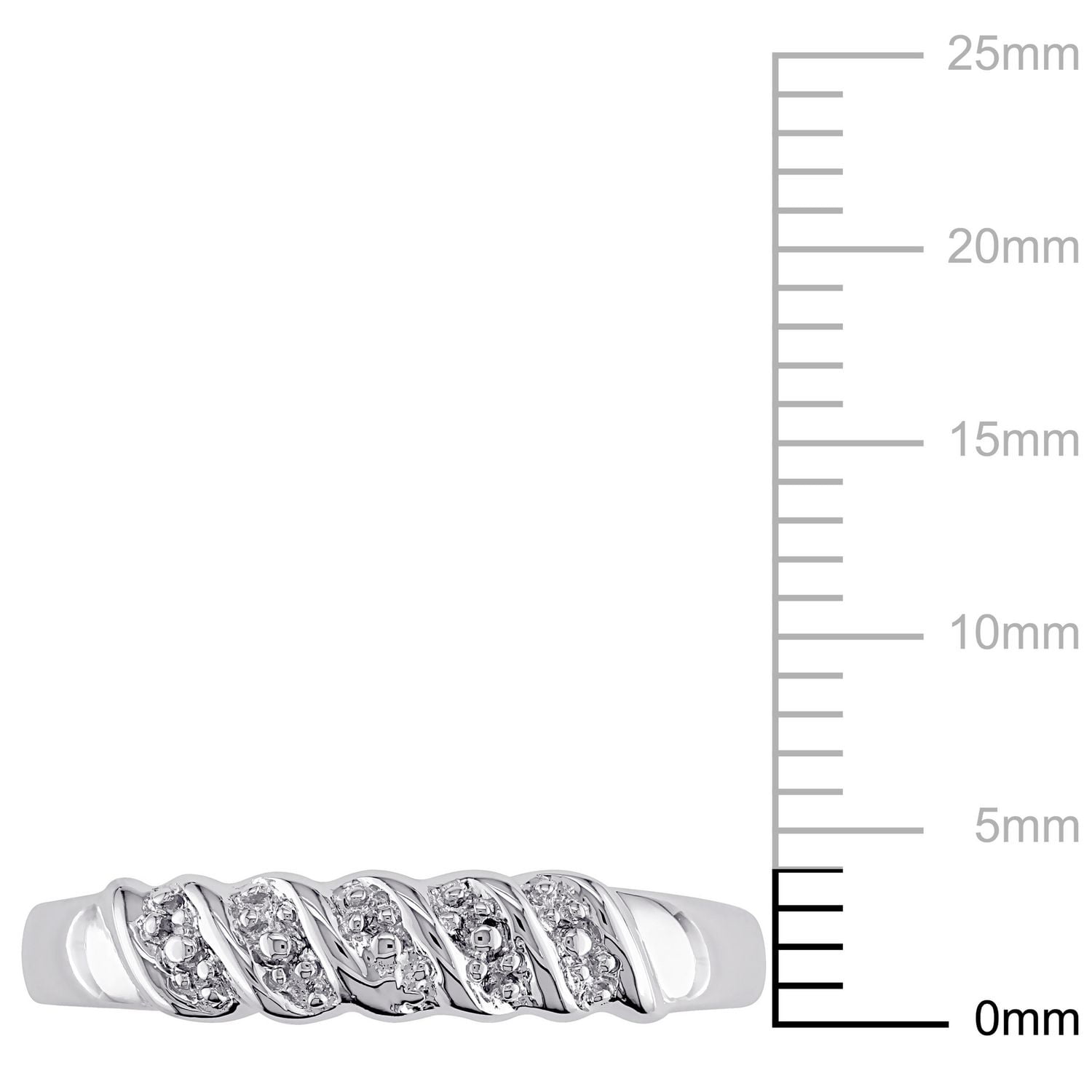 Miabella Sterling Silver Braided Design Band