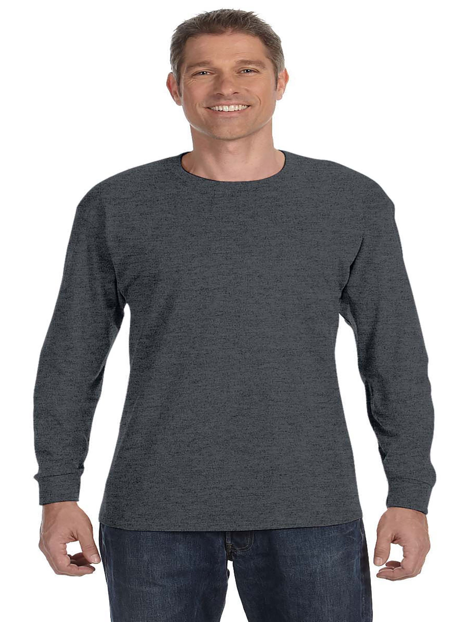 Hanes Men's Tagless Long Sleeve T-Shirt, Style 5586