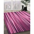 thumbnail image 3 of Ahgly Company Tapis Rectangulaire Lavable en Machine Intérieur Transitionnel Rouge Rose, 5 Pieds x 7 Pieds, 3 of 7