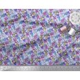 thumbnail image 2 of Soimoi Georgette Viscose Fabric Leaves & Bell Floral Decor Fabric Printed Yard 42 Inch Wide, 2 of 3