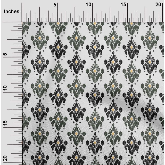 oneOone Viscose Chiffon Fabric Ethnic Ikat Decor Fabric Printed BTY 42 Inch Wide