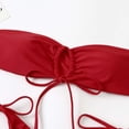 thumbnail image 4 of CEHVOM Ladies Tube Top Split Bikini With Chest Pad Without Underwire, 4 of 8