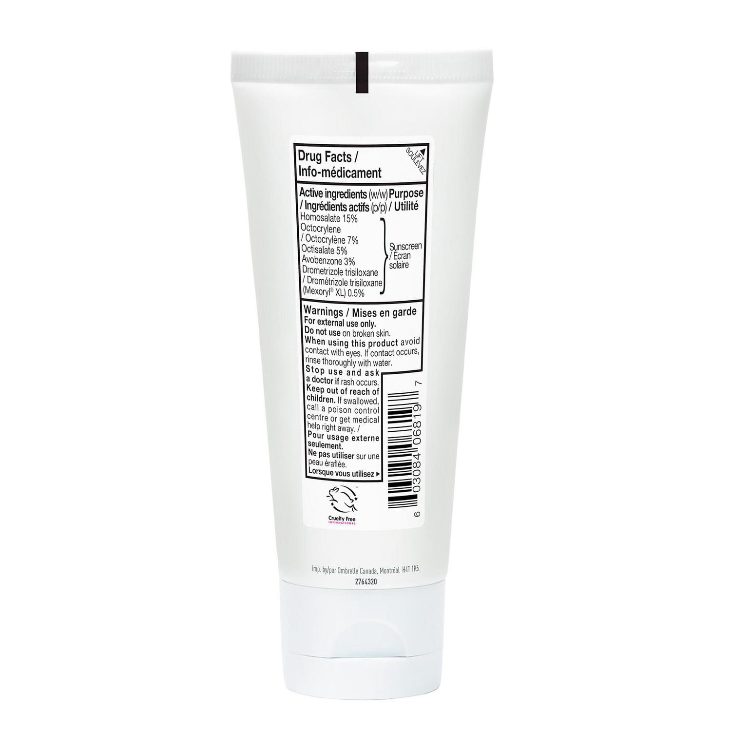 Garnier Ombrelle Sensitive Expert+ Écran solaire visage FPS 60, testé par des dermatologues, peaux sensibles, hypoallergénique, non gras, sans parfum, protection à large spectre UVA/UVB, 90ml