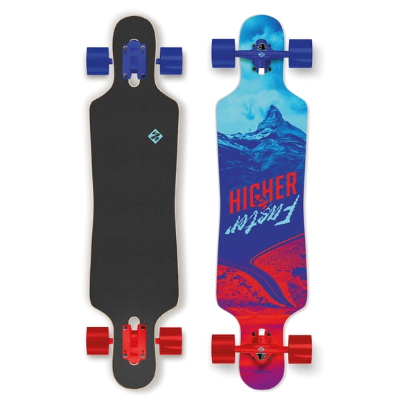 Street Surfing Longboard Complet Plus Haut Plus Rapide à Enjambement Bas 9,5 Pouces x 39 Pouces
