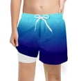 thumbnail image 1 of MIASHUI Pantalons Garçons Mode Décontractée Maillots de Bain Doublure de Compression Shorts Extensibles pour Jeu Actif et Natation, 1 of 3