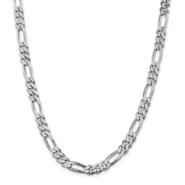 Chaîne Figaro en Argent Sterling 925 7,75 mm 22 Pouces