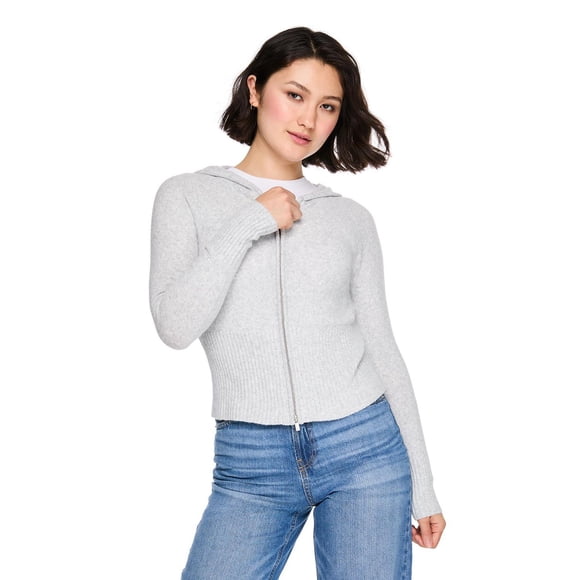 No Boundaries Women's Fitted Full Zip Hoodie