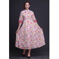 thumbnail image 2 of Bimba Robe Chemise Décontractée à Imprimé Floral pour Femme, Robe Évasée Mi-Mollet de Fête - Moyen, 2 of 5