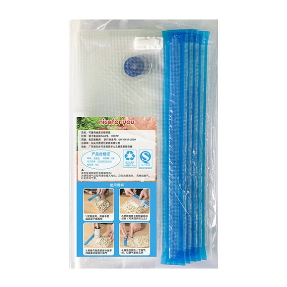 LIKEM Reusable Vacuum Seal Bags Sealer Food Saver Storage Bag Electric Vaccum Pump Set