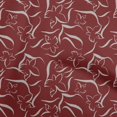 thumbnail image 1 of oneOone Rayon Maroon Fabric Floral & Craft Projects Decor Fabric Printed By The Yard 56 Inch Wide, 1 of 4