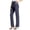 Navy, variant on Pisexur Dress Pants Women Stretchy Straight Leg Women's Pants Casual Business Slacks for Women with Pockets solid Color Elastic Waist Button Pants for Women S-2XL Black