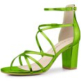 thumbnail image 1 of BLISSFUL STEP Sandales à Talons Blocs à Brides Croisées pour Femmes, 1 of 6