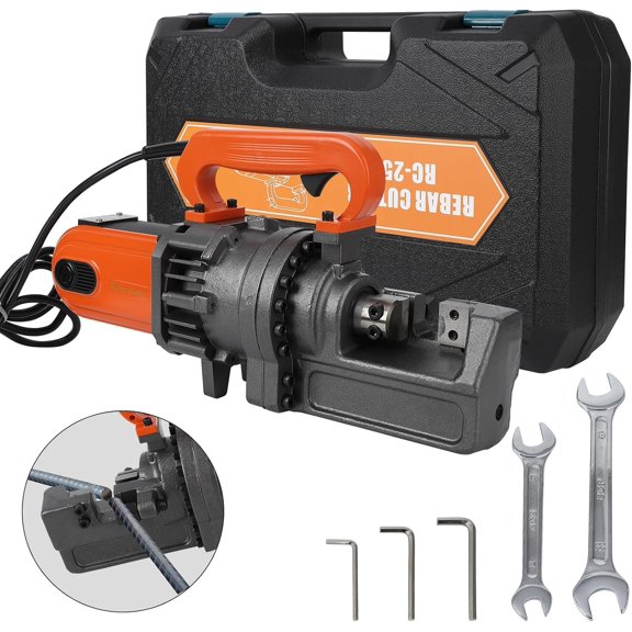 Electric Hydraulic Rebar Cutter 900W 110V Cuts up to 5/8in Rebar 4-16 mm 3-4.5 Sec Cutting Speed Heavy Duty Construction Tool with Pure Copper Motor