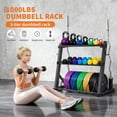 thumbnail image 2 of AKDSteel 3-Tier Barbell Storage Rack, Adjustable Height Dumbbell And Kettlebell Organizer, 1000 Lbs Capacity, q235 Carbon Steel, And Easy Assembly For Home Gym, 2 of 7
