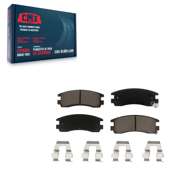 CMX Rear Ceramic Disc Brake Pads CMX-D508 for Car Chevrolet Impala Buick Pontiac Grand Am Oldsmobile Century Rendezvous Cadillac Montana LaCrosse LeSabre Venture Alero Monte Carlo DeVille Prix Regal
