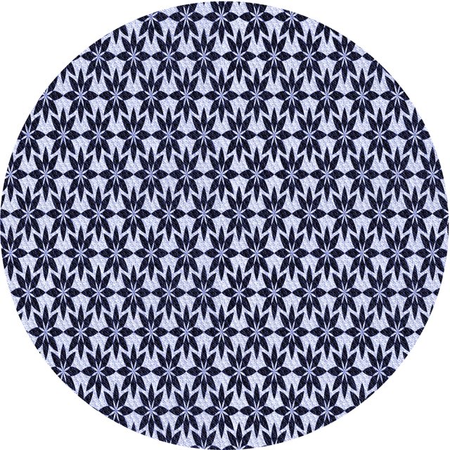 Ahgly Company Tapis Rond Lavable en Machine Intérieur Transitionnel Bleu Nuit, 6 Pieds Rond