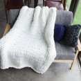 thumbnail image 1 of Thick Crochet Chunky Cable Knit Blanket Beautiful Handmade Cover Yarn Wool Bulky Bed Spread Throw For Home Decor, 1 of 7