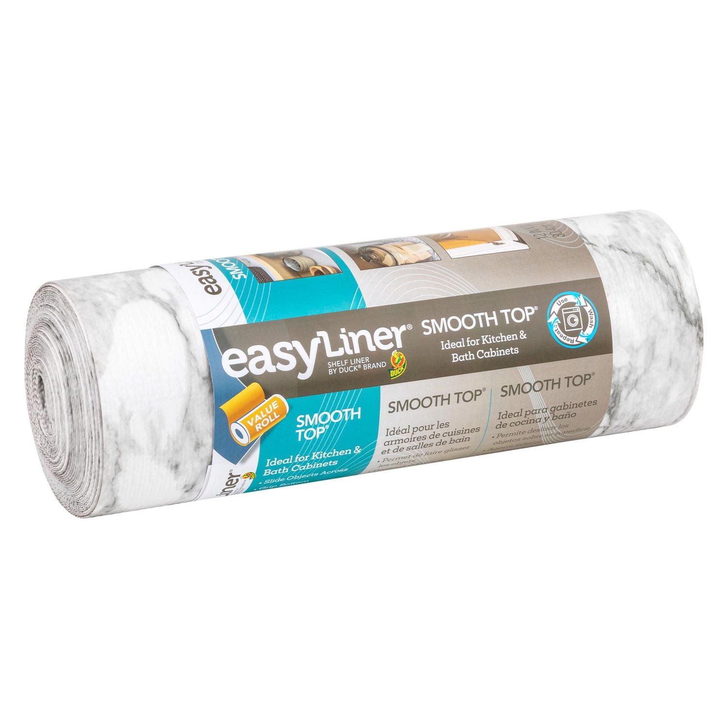Smooth Top EasyLiner Brand Shelf Liner, Gray Marble, 20 in. x 6 ft.