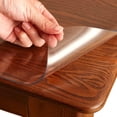 thumbnail image 1 of Clear Table Cover Protector Rectangle x .mm Transparent Plastic Table Protector Scratch Clear Desk Mat for Office Desktop Dresser Dining Table FDA Compliant, 1 of 9