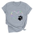 thumbnail image 2 of Meichang T-Shirt de la Saint-Valentin pour Femmes, Tee-Shirt Graphique Cœur d'Amour, Manches Courtes, Décontracté, Coupe Ample, Col Rond, 2 of 4