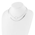 thumbnail image 2 of Diamond2Deal Collier en Argent Sterling 925 Rhodié 2 Brins avec ext. 2 Po pour Femmes 18 Pouces, 2 of 6
