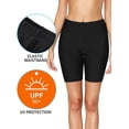thumbnail image 2 of Charmo Short de Planche Long pour Femmes Taille Haute Bas de Maillot de Bain Uni Short de Bain, 2 of 5